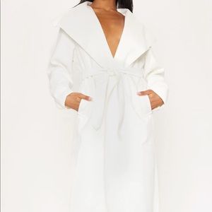 White wrap coat